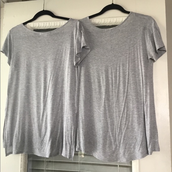 2 FOR 1 FUN TOPS GRY/BLK NAMASTE & POP THE CHAMPS - Picture 2 of 4